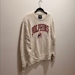 47 Cream Miami Dolphins Crewneck Retro Logo